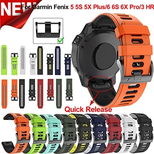 רצועת רצועת השעונים החכמה של Ahgdda עבור Garmin Fenix ​​6 6x 7x 7 5x 5 5S 3 3HR Forerunner 935 945 רצועת