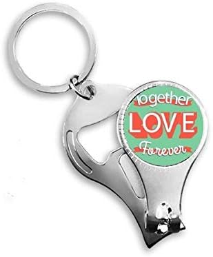יחד אהבה לנצח יום האהבה Nipper Nipper Ring טבעת מפתח בקבוקי שרשרת פותחן