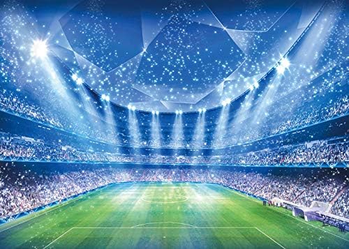כדורגל שדה רקע אצטדיון כדורגל תחרות אוהדי לילה זרקור רקע מבוגרים איש ילד יום הולדת מסיבת כדורגל משחק קיר קישוטי