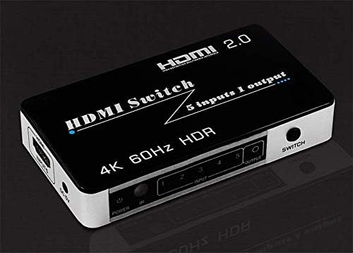 מתג מטריקס HDMI, HDMI Five in ואחד חמש חתך אחד HDMI 4K60Hz HDMI Switcher 2.0 עבור HDTV DVD טלוויזיה