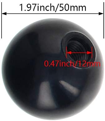 Bettomshin 3pcs כפתור כדור תרמוסט M8 חוט נקבה ידית Bakelite ידית 40 ממ/1.57 אינץ