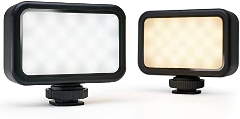 Maxcam דו-צבעי LED אור וידאו במצלמה, משך תאורה שעתיים, ניתן לעמעום 3200K-6700K ובהירות 1080 לומן,
