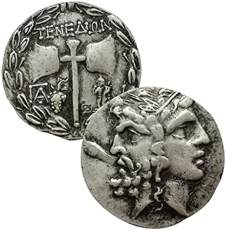 זאוס והרה דו צדדי כמו מטבעות כסף יוונים קדומים מטבעות וינטג 'חריטת מיתולוגיה הומרוס אוסף מטבעות עתיקים
