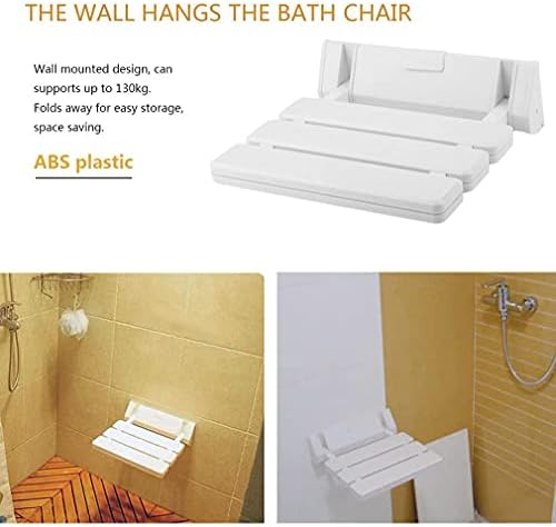 קיר מקלחת קיר קיר קיר שרפרף מקלחת, חיסכון בשטח מקלחת מושב מתקפל מושב ללא החלקה על שרפרפים למקלחת