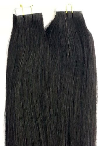 שיער פו אתה 18 אינץ קלטת בתוספות שיער אמיתי שיער טבעי, 100 גרם,40 יחידות, דבק בתוספות, משיי ישר רמי