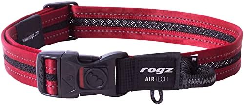 Rogz Airtech Classic Collar Collar Medium - אפור פלטינה