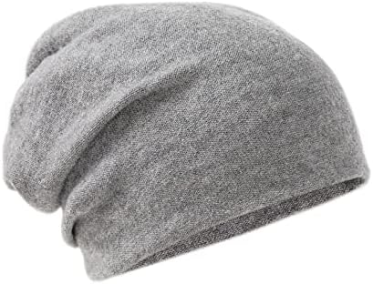 כובע כיפה של צמר צמר מרינו לנשים וגברים עם תיק מתנה, כובע צמר שכבה כפול, כובע סקי סרוג לחורף