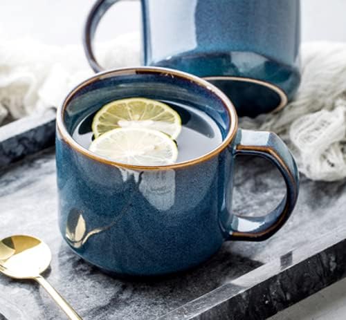 דודונה קרח כחול כחול יצירתי כוס רטרו אירופית כוס קפה מותאמת