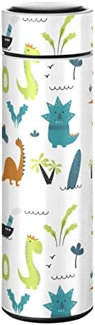 דינוזאור קטאקו בעלי חיים מצחיקים בקבוק מים מבודד 16 גרם בקבוק תרמוס בקבוק נירוסטה לשתיית מים קפה שימוש חוזר