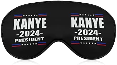 Kanye 2024 נשיא מסכות שינה כיסוי עיניים כיסוי עין עם רצועה אלסטית מתכווננת לילה כיסוי עיניים