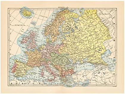 אמנות סימן מסחרי 'מפת אירופה' אמנות בד מאת פורטפוליו אפל פראי 24x32