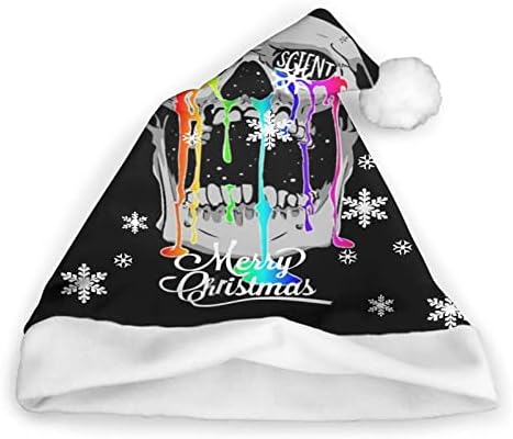 סנטה כובע חג המולד כובעי אמנות הדפסת שחור כועס זאב בית מסיבת כובע לילדים מבוגרים לקשט