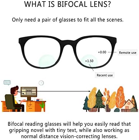 משקפי קריאה דו-פוקליים של Lifeart, משקפי שמש פוטו-כרומיים כהים כהים, שימוש כפול להגנה על UV חיצוני,