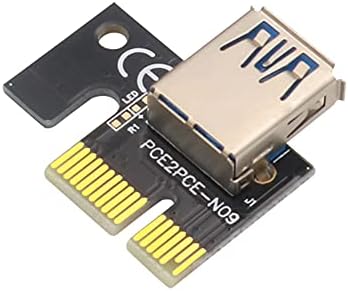 גרסה חדשה PCIE RISER 1X עד 16X סיומת גרפית עם חיישן טמפרטורה לכרטיס מתאם RISER מכרייה של ביטקוין GPU