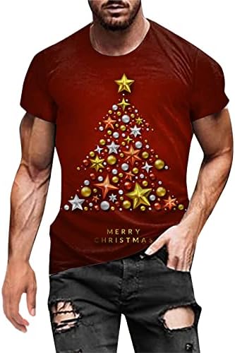 חולצות טריקו לגברים של ווקאצ'י חג המולד סנטה קלאוס חייל שרוול קצר צמרות חג המולד מצחיק מסיבה גרפית