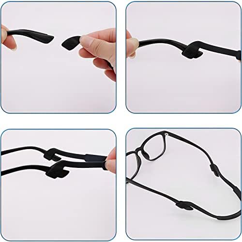 Heyiminy 3 PCS משקפי סיליקון רצועת רצועת משקפיים נגד החלקה, משקפי שמש וספורט משקפיים רצועות מחזיקים