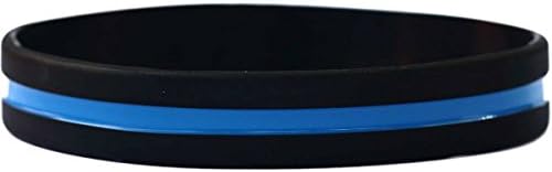 גדול במיוחד 9 אינץ דק כחול קו סיליקון צמיד צמידי משטרת סיירת מודעות תמיכה