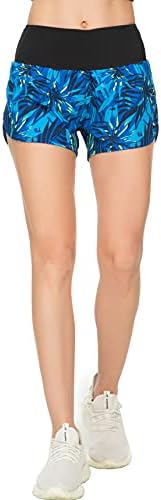 מכנסי ריצה לנשים עם אוניית גבוהה מותן נשים ספורט מכנסיים עם רוכסן כיס עבור אימון כושר-4 סנטימטרים