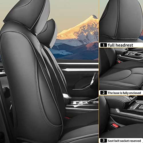 מכסה מושב מכונית Aomsazto סט מלא דמוי דמוי עור בהתאמה אישית לשנת 2020 2021 2022 2023 טויוטה היילנדר