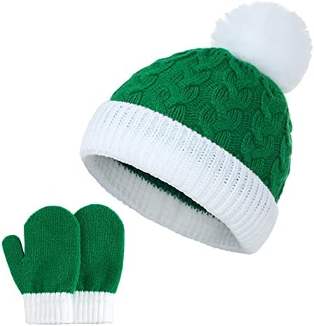 כובע חורפי כובע וכפפות של דוריו פעוט קבעו כובעי סנטה לחג המולד לילדים כפפות שלג חמות נעימות