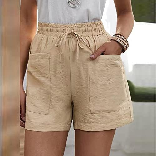 LMSXCT מותניים אלסטיים מזדמנים מכנסי קיץ קצרים קצרים לנשים עם מותניים גבוהים מכנסיים קצרים מכנסיים קצרים חוף