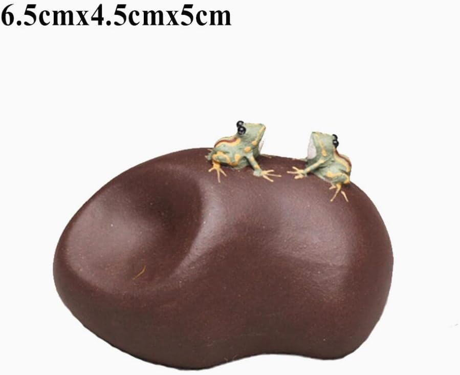 אכן צפרדעים על אבן על תה אבן חיית מחמד קונג פו מלא מלאכה לחיות מחמד לחדר תה קישוטים אידיאליים מתנה