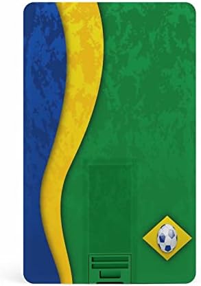 כדורגל בדגל ברזיל כונן פלאש USB כונן כרטיס אשראי בהתאמה אישית של כונן זיכרון מתנות מקש USB