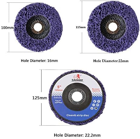 הצטרף לכלי 15 יחידות גלגל מסיר חלודה סגול, חמצון רצועת פולי גלגל דיסק גלגל שוחק כלי גלגל למטחנת זווית