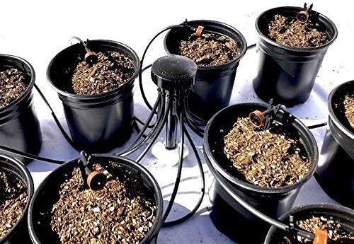 12 ערכת גידול טפטוף צמחים - ערכת השקיה הידרופוניקה של הידרופוניקה בועת / ערכת סעפת - כוללת צינורות הפצה