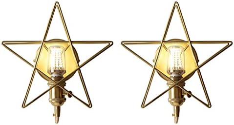 אירופאי קיר אור נורדי קיר מנורת חדר שינה מנורה שליד המיטה פשוט מודרני יצירתי פעמיים בראשות מחומש כוכב