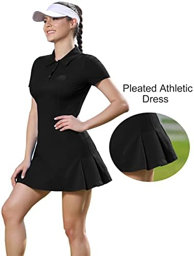 שמלת טניס לנשים של ג'ק סמית 'עם שמלת אתלטיקה של מבוגת גולף מבנית עם מכנסיים קצרים עם 4-פיסים