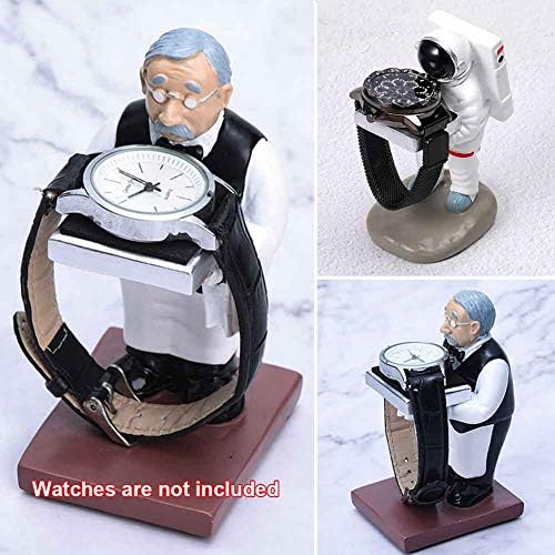 רק דואר שמחה שעון דוכן תצוגת ישן סוכנת בית / אסטרונאוט שרף צלמית דגם שעון מחזיק קישוט אחסון מתלה עבור