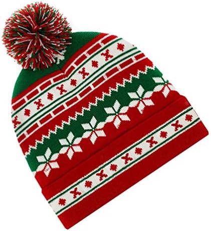 ילדים חורף כובעי סרוג סנטה כובעי חג המולד כובעי פום פום כפת כובעי חג המולד חורף כובע חג כובע חדש
