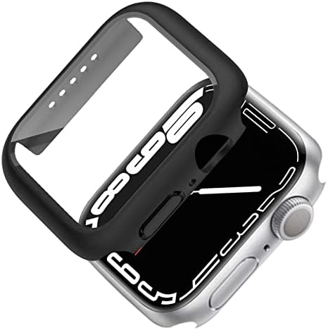 אורזרו תואם לסדרת Apple Watch 8 45 ממ, סדרה 7 מגן מסך 45 ממ, מחשב גוף מלא+כיסוי מגן זכוכית עמיד בפני שריטות