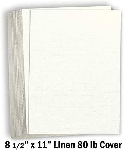 נייר כרטיסים מרקם פשתן המילקו-8 1/2 איקס 11& 34; משקל כבד עבה ריק 80 ליברות כיסוי כרטיס למדפסת-50 חבילה