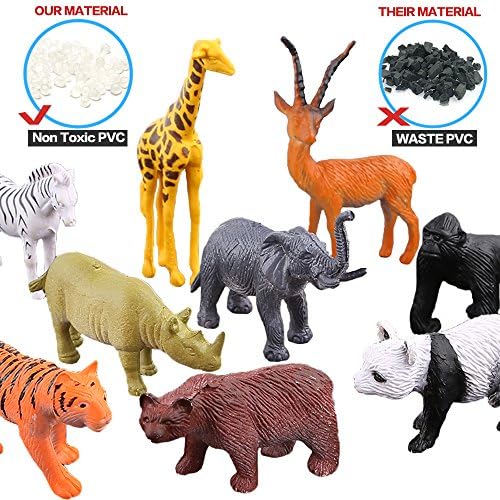 בעלי חיים דמות, 54 חתיכה מיני ג ' ונגל בעלי חיים צעצועי סט עם אריזת מתנה, מציאותי פראי בעלי החיים למידה המפלגה