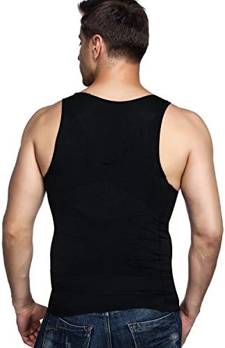 אודולנד חולצת הרזיה ומעצב גוף לגברים אפוד בטן דחיסה תרמית שכבת בסיס גופיית שרירים דקה