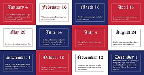 בנג'מין פרנקלין מצטט את לוח השנה ההפוך היומי - תמידי 365 ימי חוכמה מ- Richards Almanack המסכן להשראת