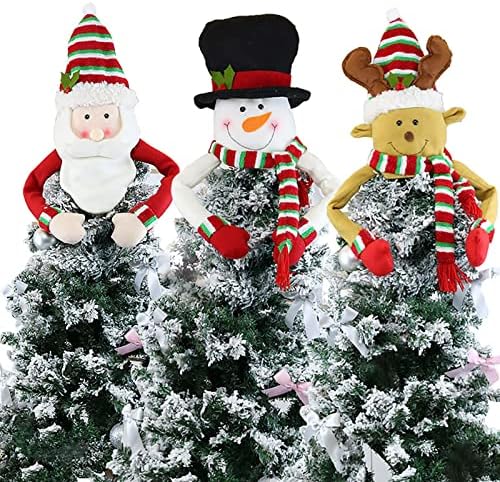 ביצי פסחא נצנצים סנטה סנטה טופ טופר חורף עם קישוטי כובע טופר עץ אגדות פיות לחג המולד חמוד ציוד