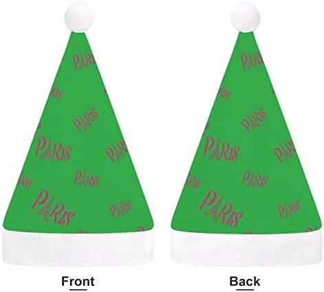 פריז אייפל מגדל מצחיק חג המולד כובע סנטה קלאוס כובעי קצר קטיפה עם לבן חפתים עבור חג המולד חג מסיבת אספקת