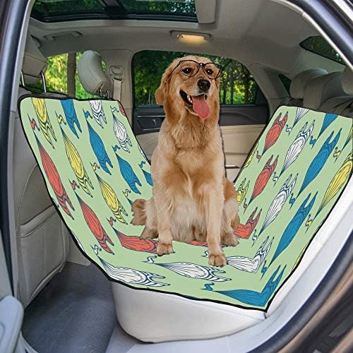 מותאם אישית מונגולי יד צבוע צבעוני הדפסת רכב מושב מכסה לכלבים עמיד למים החלקה עמיד רך לחיות