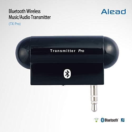 ALEAD TXPRO משדר Bluetooth, קישורים כפולים אלחוטיים מתאם AUX עם תקע 3.5 ממ לטלוויזיה, מחשב, טלפונים, PSP, טאבלטים,