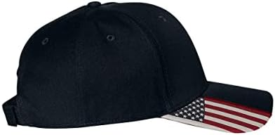 כובע חיצוני כובע דגל אמריקאי גודל אחד שחור