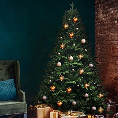 דמי שרקי 7ft עץ חג מולד מלאכותי, חג המולד פרימיום אשוחית צירים אורן PVC/PE חומר חומר עצי חומר 2121 טיפים