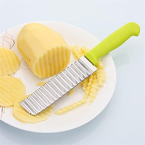 WSSBK 1 pc חדש סכין נירוסטה סכין תפוחי אדמה חיתוך סכין גלי סכין צ'יפס צ'יפס חותך כלי בישול מסלול