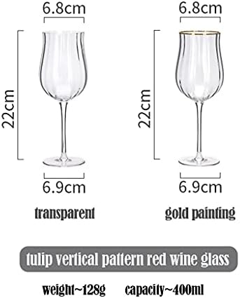 כוס יין LXDZXY, כוס יין, כוס יין ידית ארוכה, סט זכוכית יין יצירתי בהתאמה אישית של 2, המתאימה לחגיגת