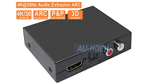 4K HDMI לאודיו אופטי 5.1 ממיר אודיו RCA סטריאו עם מפענח שמע HDMI ARC