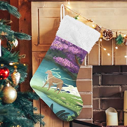 Pimilagu צבי קדוש גרבי חג המולד 1 חבילה 17.7 , גרביים תלויים לקישוט חג המולד