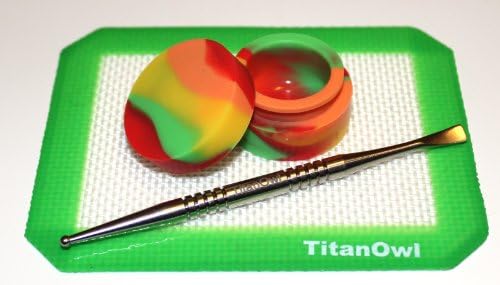 טיטניום גילוף כלי גר2 סיליקון מחצלת פלטניום נרפא + שאינו מקל צנצנת מיכל, 5.5 איקס 4.5 כרית