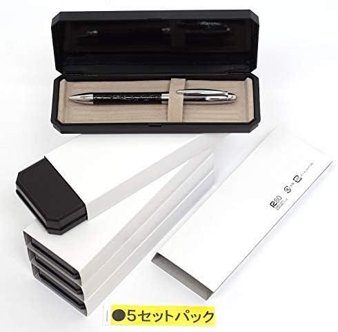 5 חבילות מנהל עט גלגל עור מקורי עם מארז פלסטיק פרימיום שחור 1.0 ממ עטיפת עור עטיפת עור פליז פליז מסתובב עט כדורים